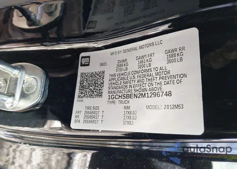 2021 Chevrolet Colorado 2Wd Long Box Wt from USA, damaged, VIN 1GCHSBEN2M1296748